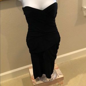 Sexy strapless black Sebora dress